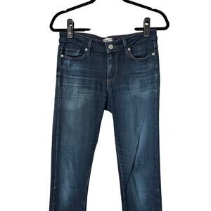 Paige Skyline Skinny Jeans Womens Size 28 Mid Rise Dark Wash Blue Stretch Denim